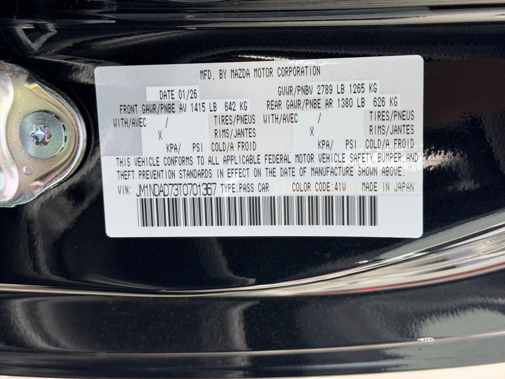 New 2026 MAZDA MX-5 Miata Grand Touring w/ Weather Package RWD image 12
