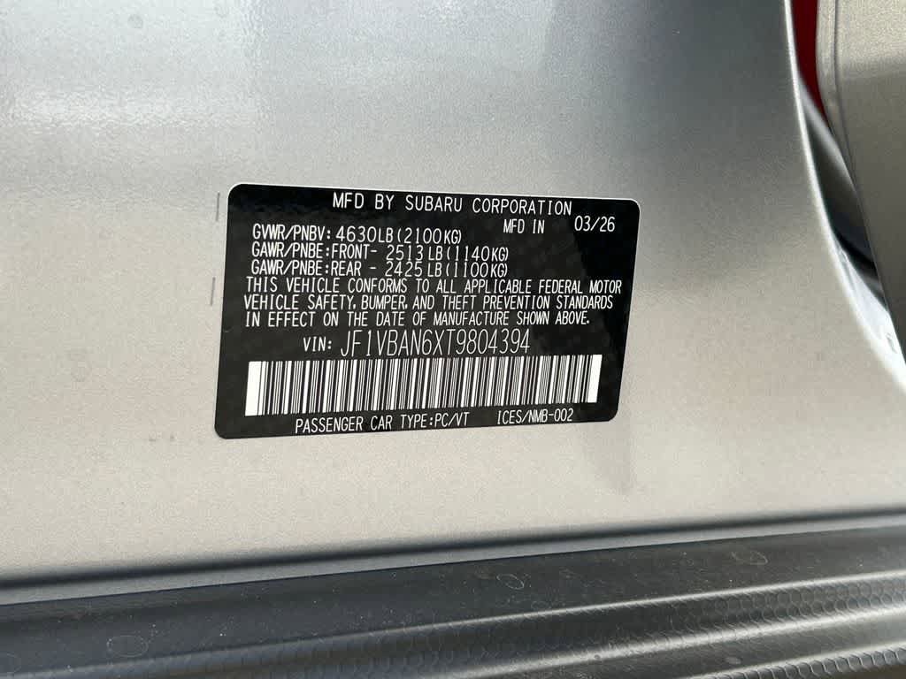 New 2026 Subaru WRX Limited AWD/4WD image 22