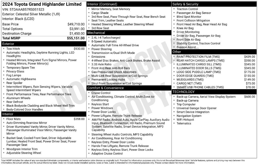 Used 2024 Toyota Grand Highlander AWD image 30