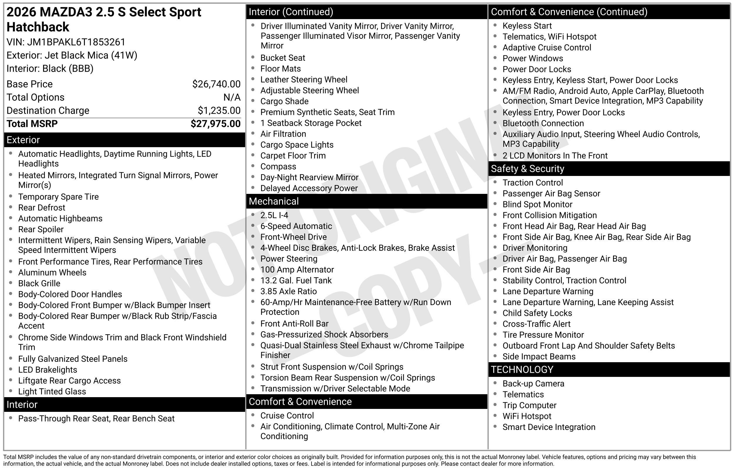 Used 2026 MAZDA MAZDA3 s Sport image 36