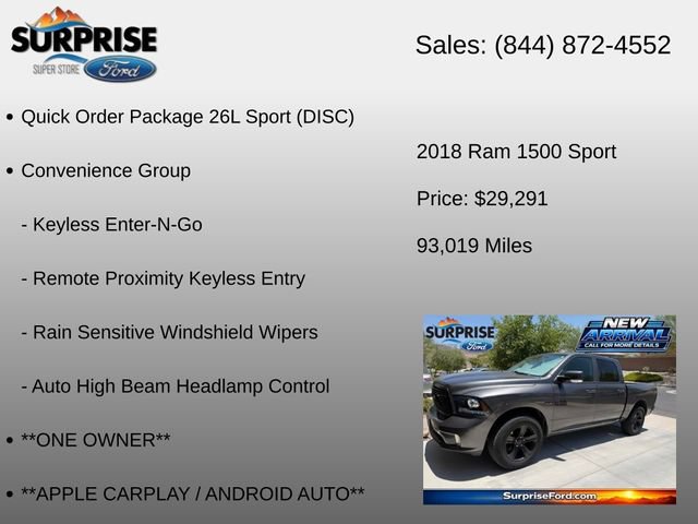 Used 2018 RAM 1500 Sport w/ Convenience Group AWD/4WD image 6