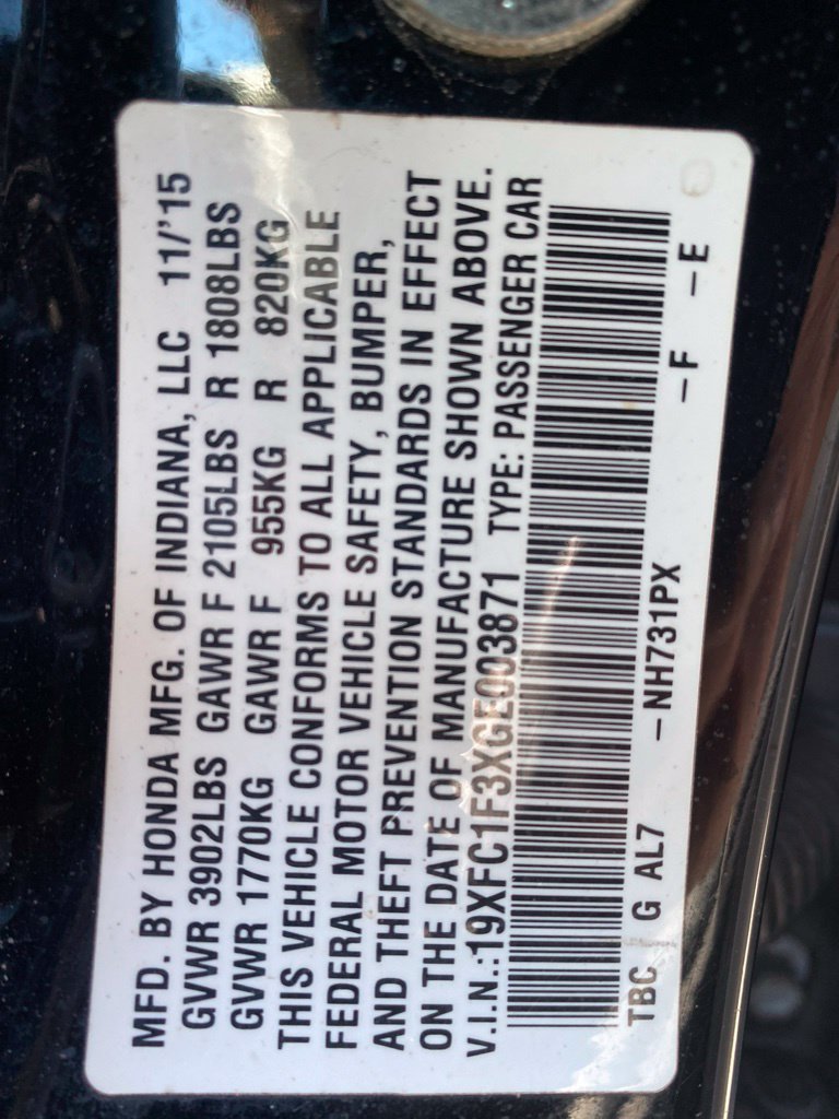 Used 2016 Honda Civic EX-T image 31