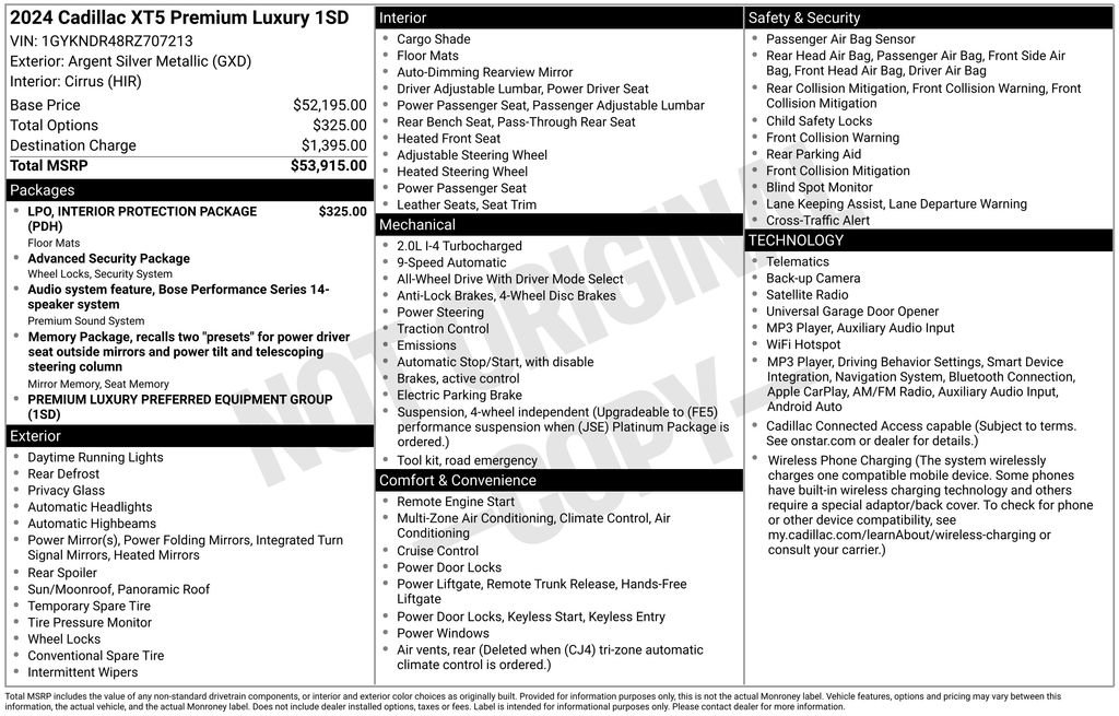 Certified 2024 Cadillac XT5 Premium Luxury AWD/4WD image 9