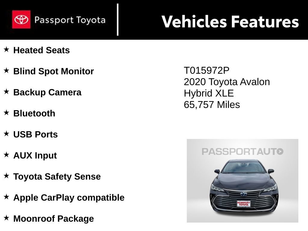 Used 2020 Toyota Avalon XLE image 9