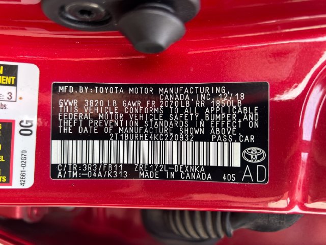 Used 2019 Toyota Corolla LE w/ LE Premium Package FWD image 17