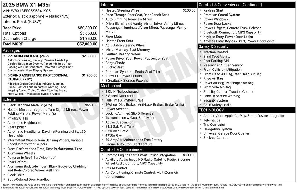 Certified 2025 BMW X1 M35i w/ Premium Package AWD/4WD image 45