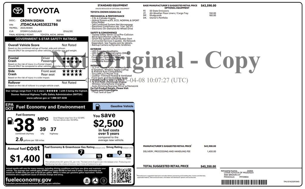 Used 2025 Toyota Crown Signia AWD/4WD image 42