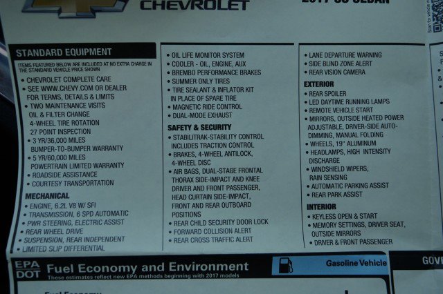 Used 2017 Chevrolet SS / 6.2L V8 / Cooled Seats / Sun image 7