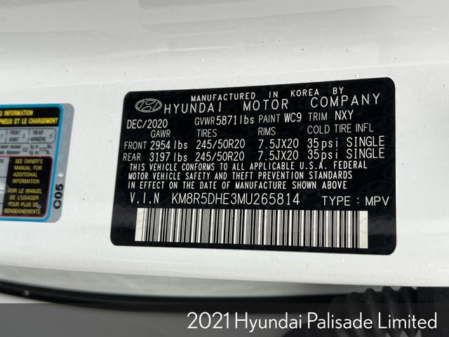 Used 2021 Hyundai Palisade Limited w/ Winter Package image 38
