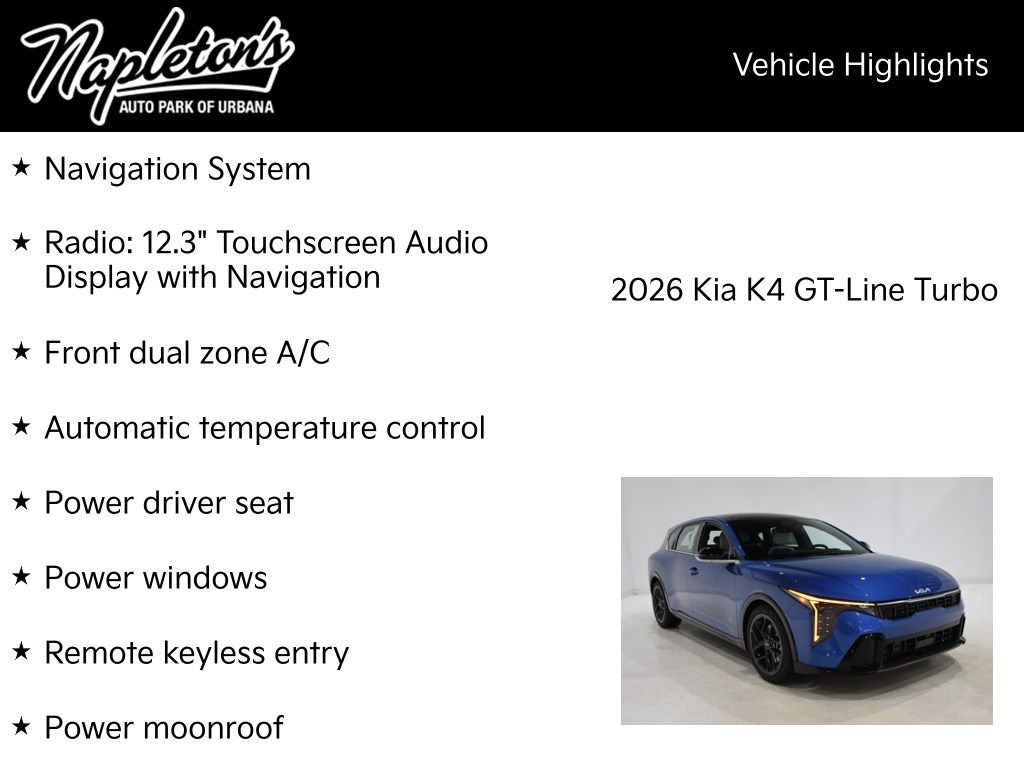 New 2026 Kia K4 GT-Line Turbo FWD image 15