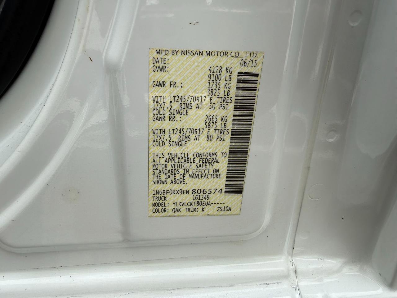 Used 2015 Nissan NV 2500 S w/ Power Package RWD image 43