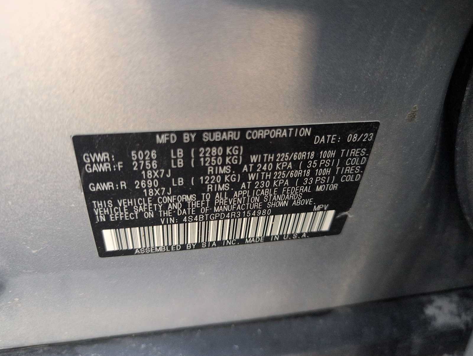 Certified 2024 Subaru Outback Touring XT AWD/4WD image 32
