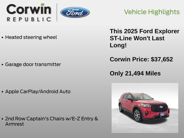 Certified 2025 Ford Explorer ST-Line image 8