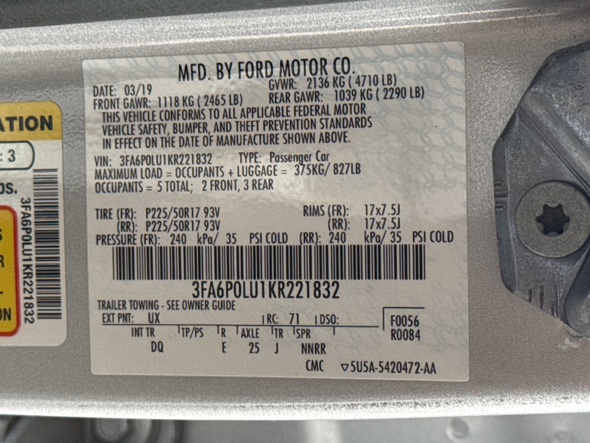 Used 2019 Ford Fusion SE FWD image 20