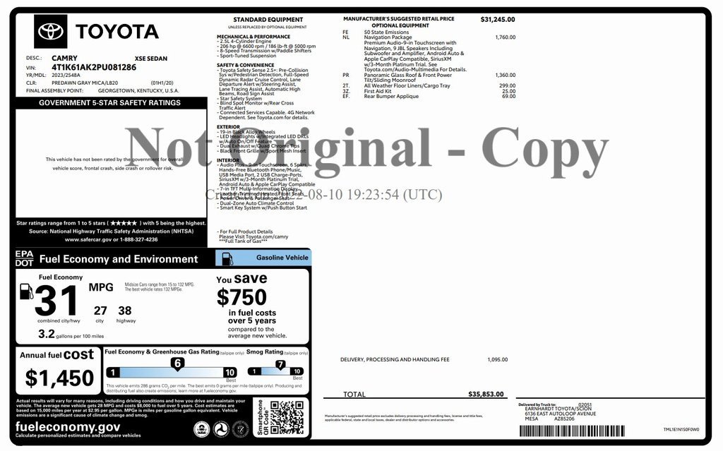 Used 2023 Toyota Camry XSE image 4