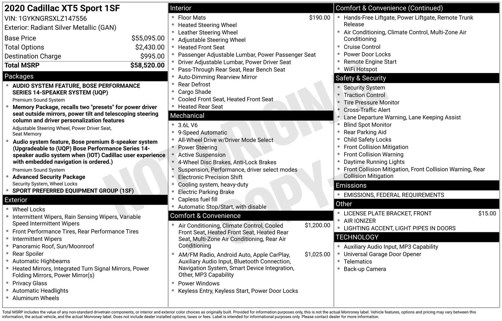 Used 2020 Cadillac XT5 Sportv image 10