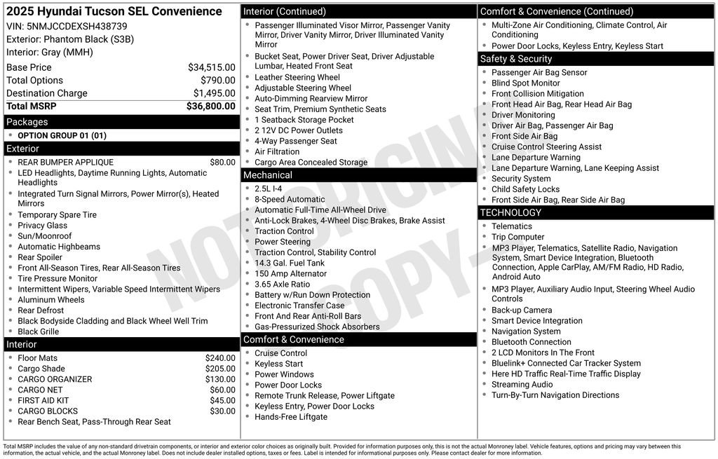 Certified 2025 Hyundai Tucson SEL AWD/4WD image 34