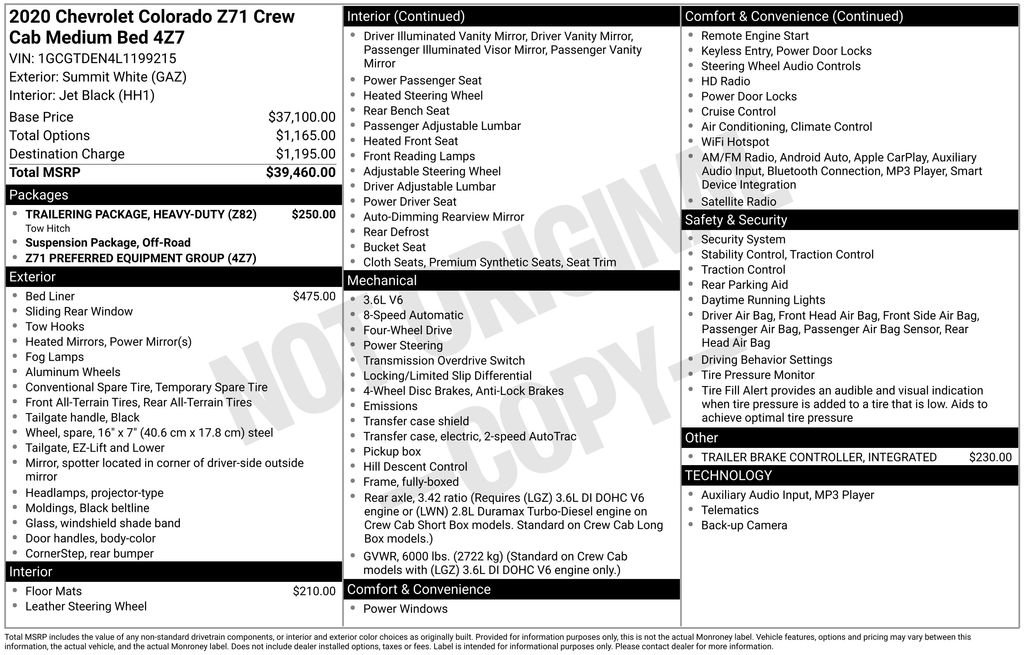 Used 2020 Chevrolet Colorado Z71 image 40