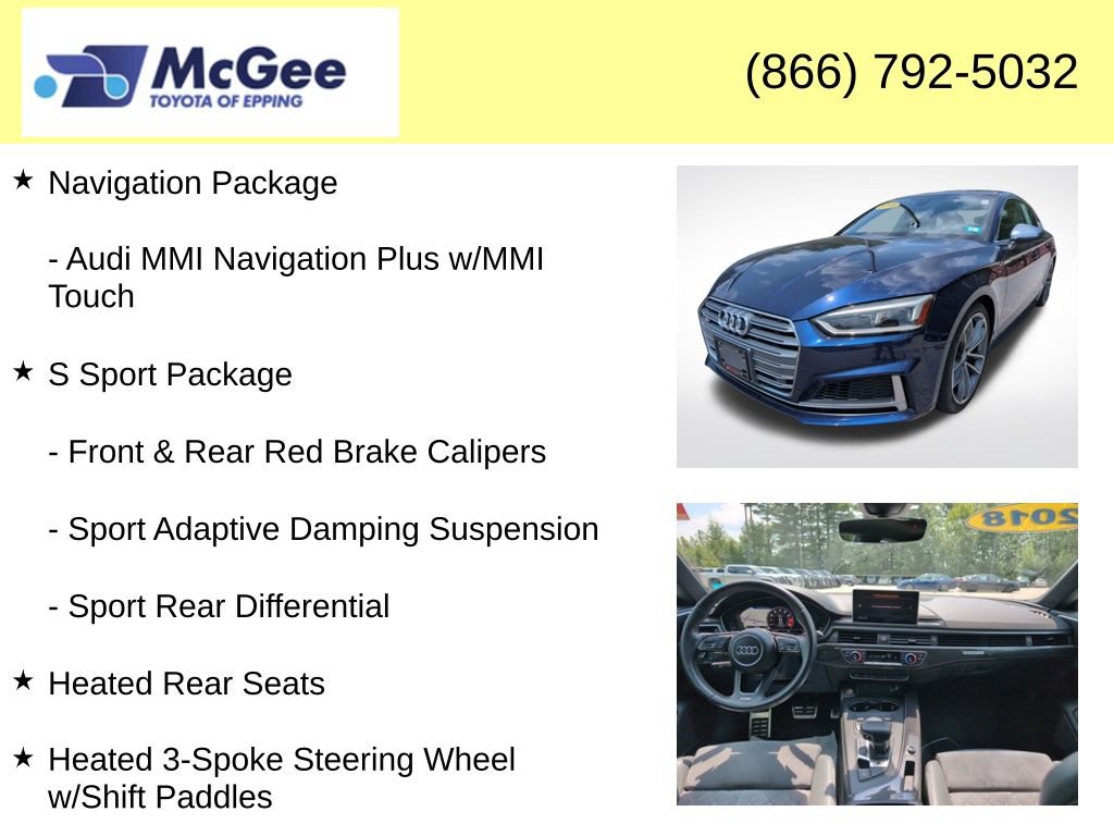 Used 2018 Audi S5 Premium Plus w/ Navigation Package AWD/4WD image 16
