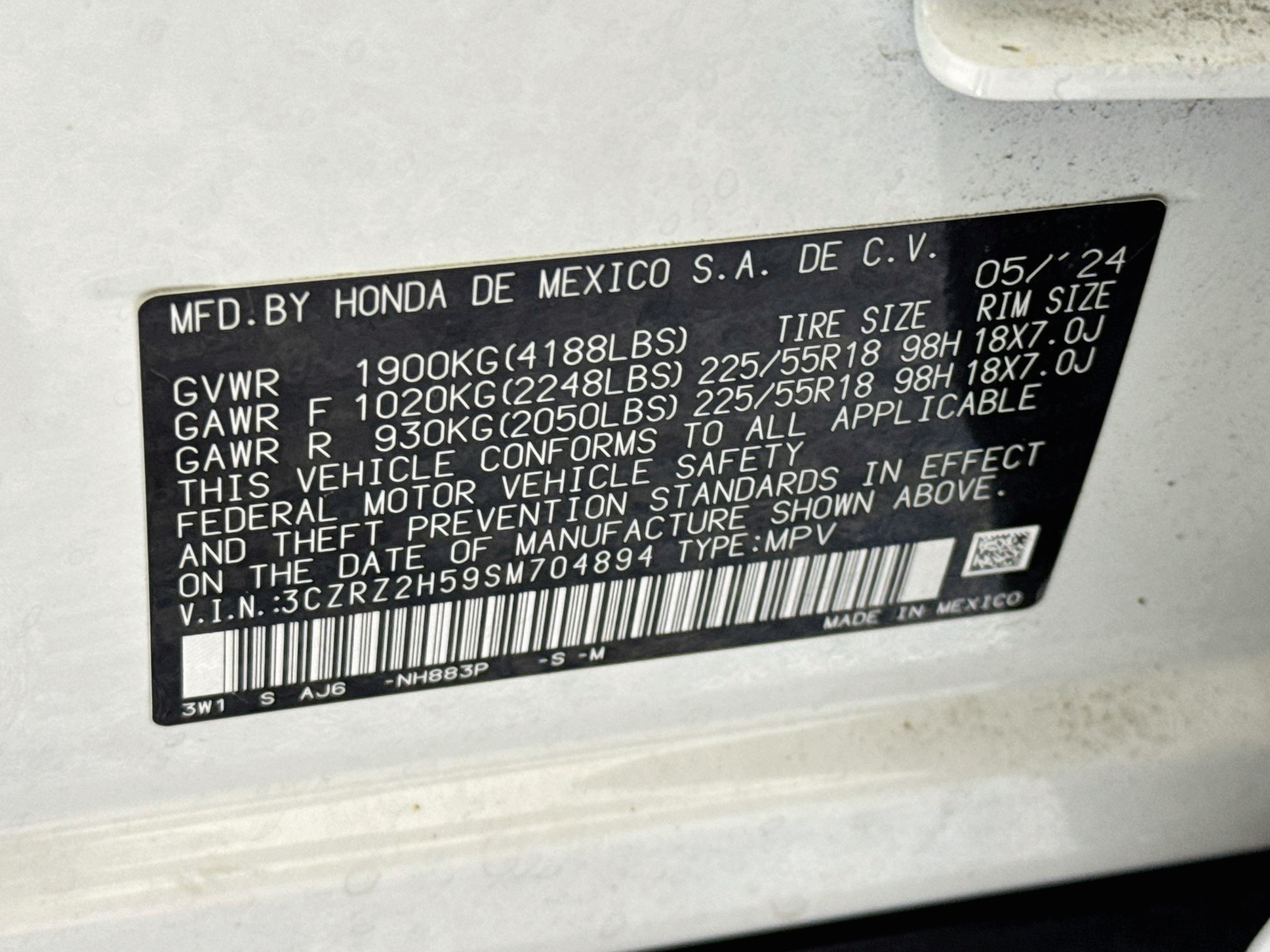 Certified 2025 Honda HR-V Sport image 30