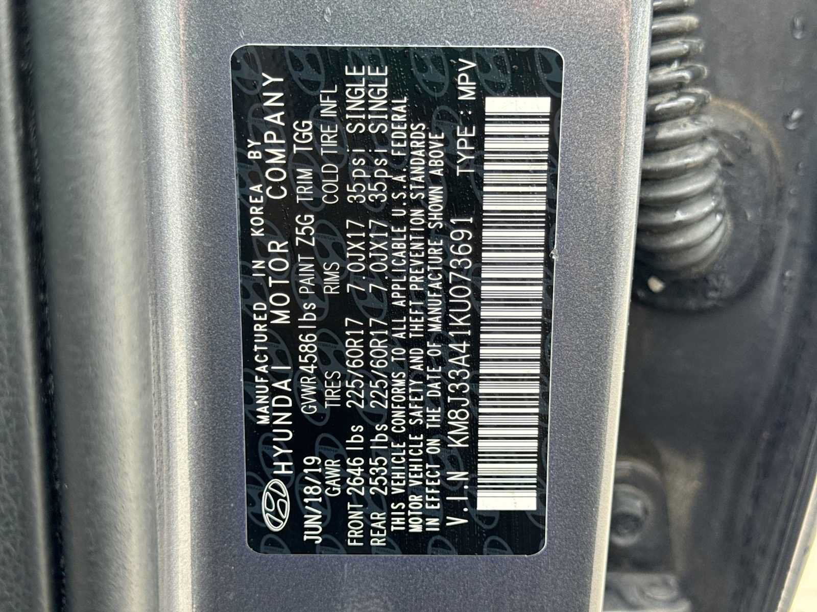 Used 2019 Hyundai Tucson Value w/ Cargo Package FWD image 35
