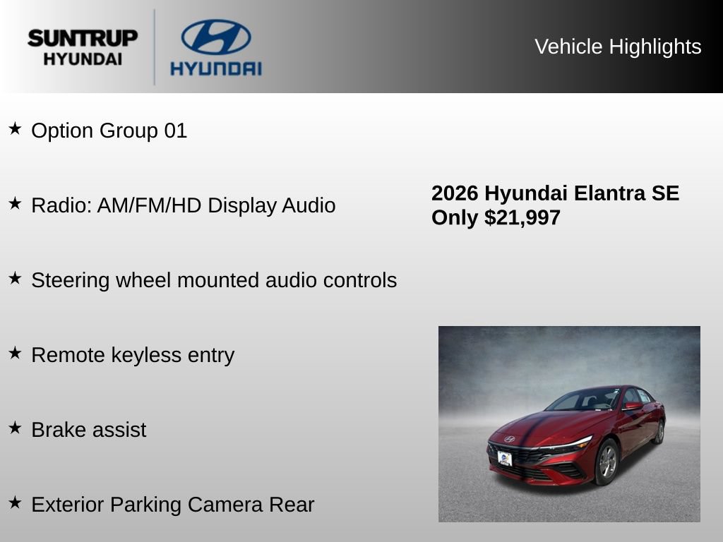Used 2026 Hyundai Elantra SE FWD image 8