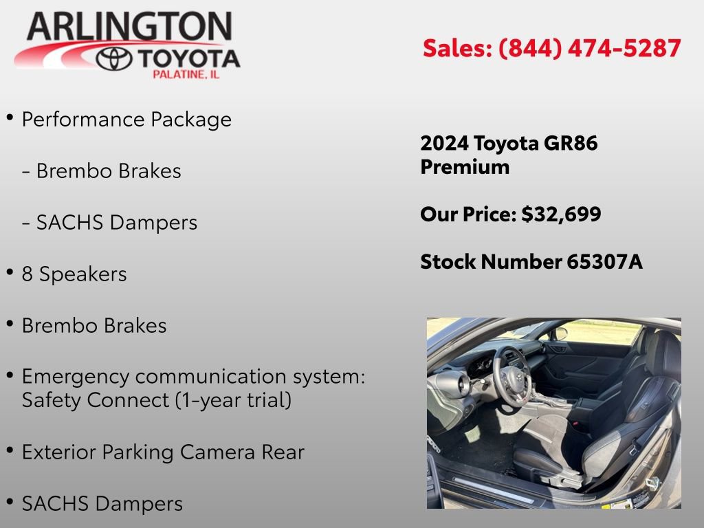 Used 2024 Toyota GR86 Premium w/ Performance Package RWD image 4