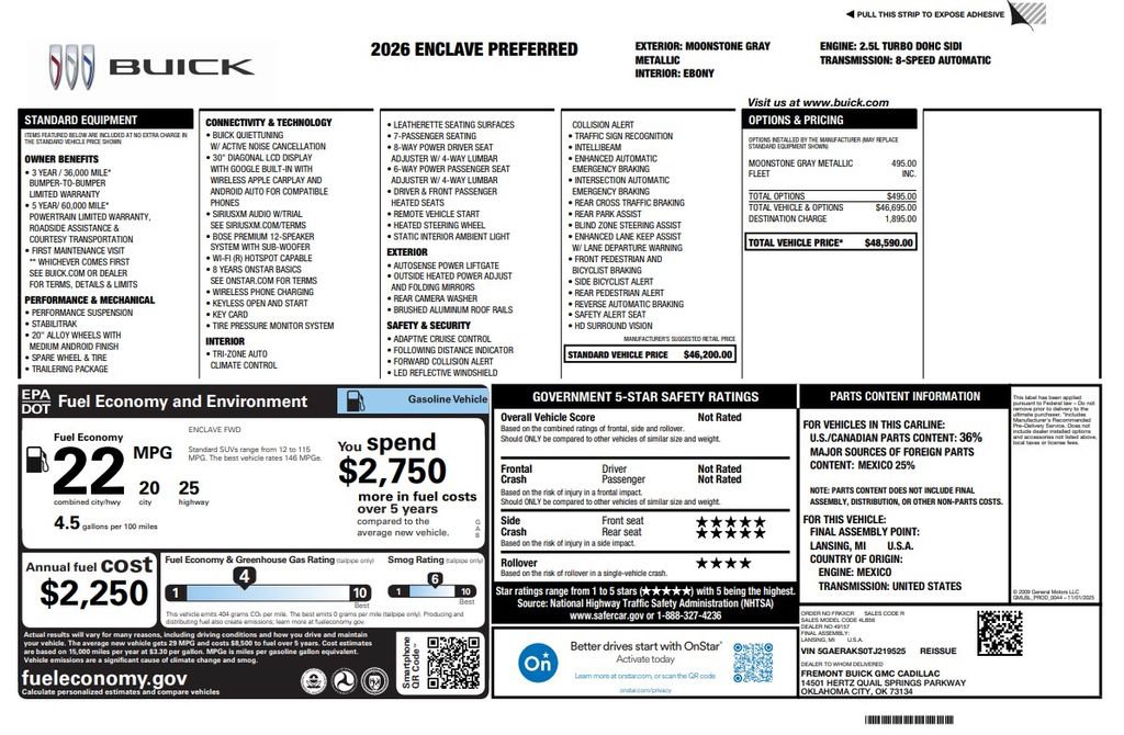 Used 2026 Buick Enclave Preferred FWD image 2