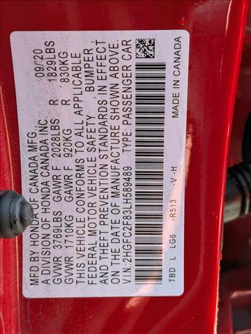 Used 2020 Honda Civic Sport image 16