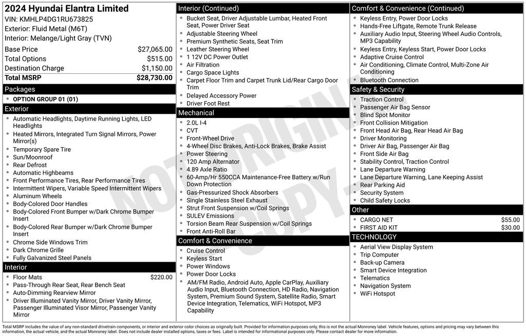 Certified 2024 Hyundai Elantra Limited FWD image 33