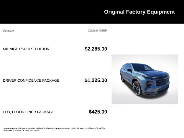 Used 2026 Chevrolet Traverse LT w/ Midnight/Sport Edition FWD image 9