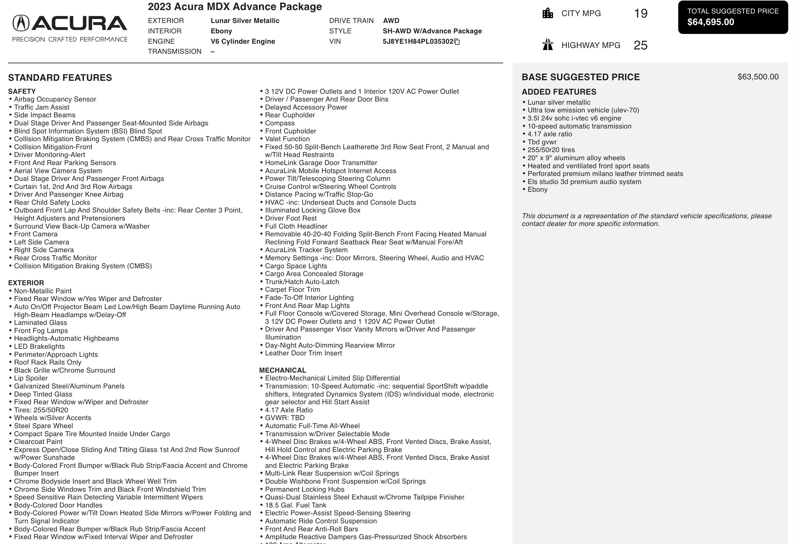 Used 2023 Acura MDX SH-AWD w/ Advance Package image 5