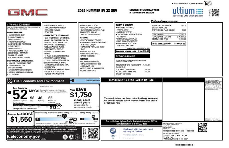 Used 2025 GMC Hummer EV 3X AWD/4WD image 2