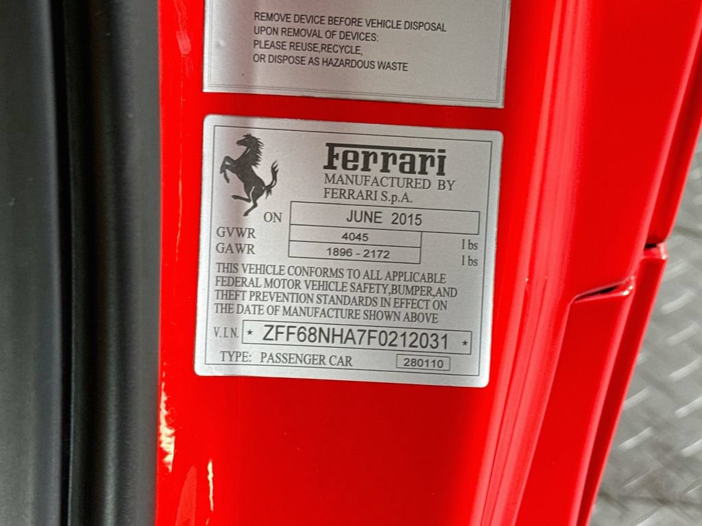 Certified 2015 Ferrari 458 Spider RWD image 21