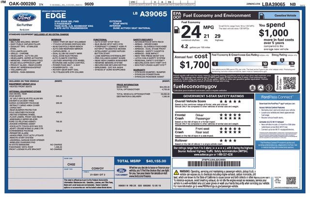 Used 2020 Ford Edge SEL w/ Convenience Package FWD video 3