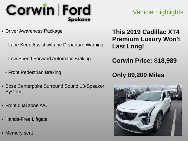 Used 2019 Cadillac XT4 Premium Luxury w/ Driver Assist Package image 13