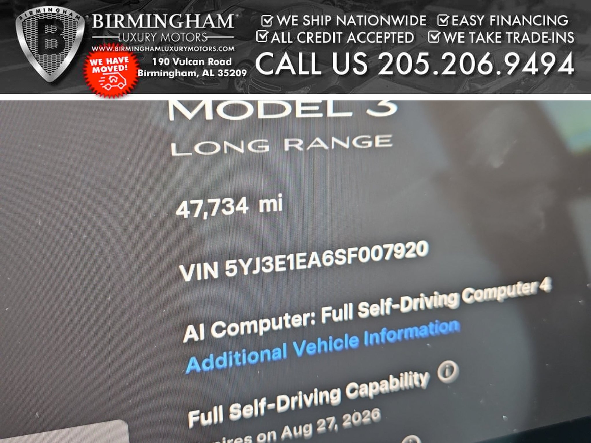 Used 2025 Tesla Model 3 Long Range RWD image 2