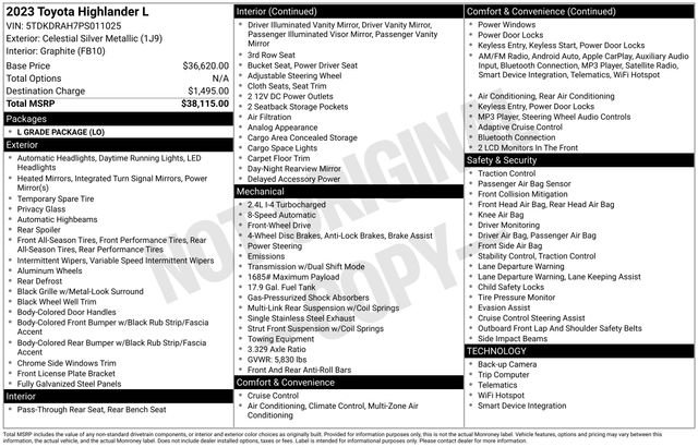 Used 2023 Toyota Highlander L image 2