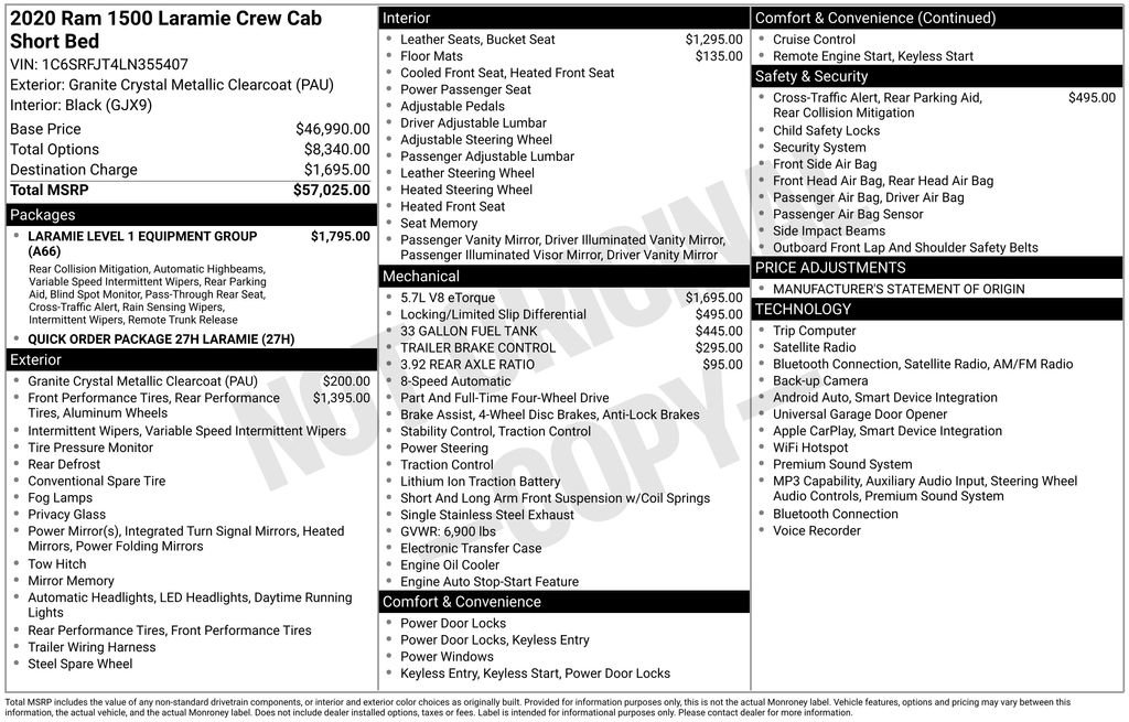 Used 2020 RAM 1500 Laramie AWD/4WD image 31