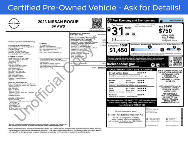 Used 2023 Nissan Rogue SV w/ SV Premium B Package AWD/4WD image 3