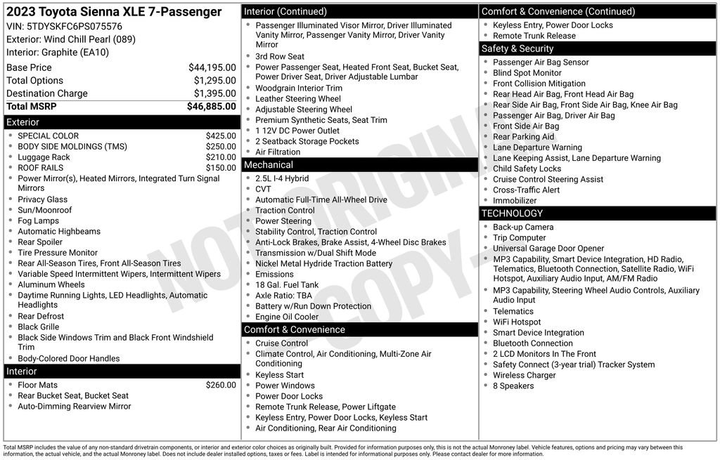 Used 2023 Toyota Sienna XLE AWD/4WD image 38