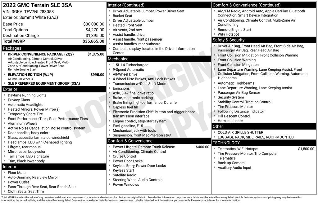 Used 2022 GMC Terrain SLE w/ Driver Convenience Package image 4