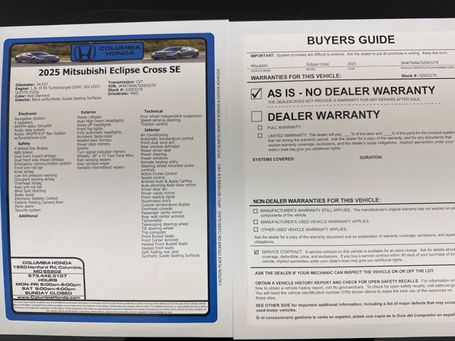 Used 2025 Mitsubishi Eclipse Cross SE image 37
