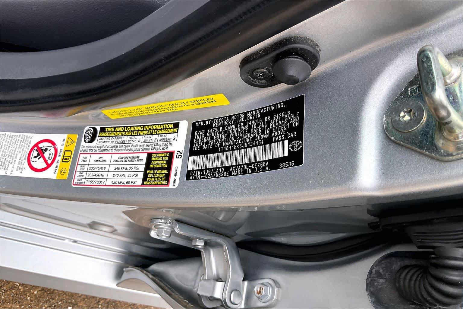 Used 2018 Toyota Camry XLE FWD image 37
