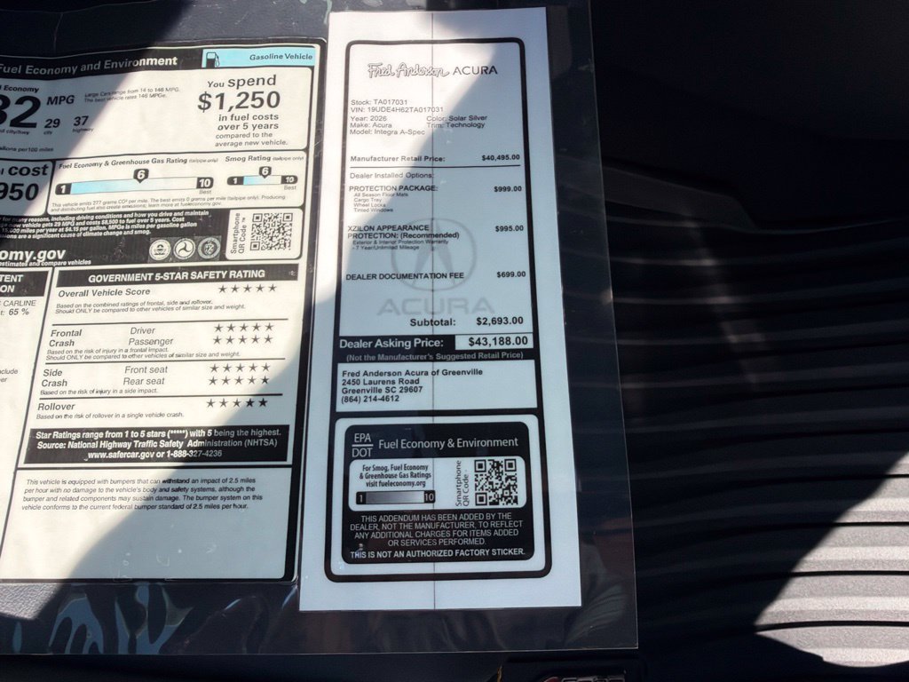 Used 2026 Acura Integra A-Spec w/ Technology Package FWD image 39
