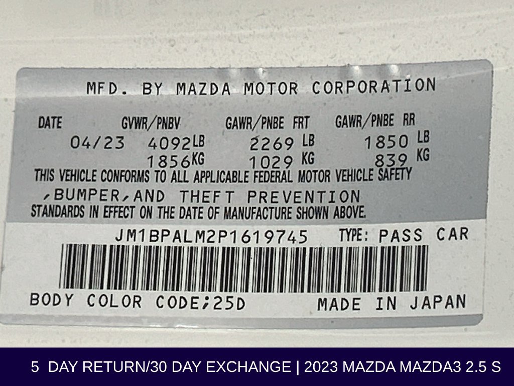 Used 2023 MAZDA MAZDA3 s FWD image 37