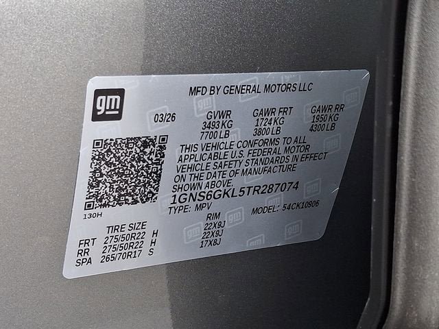 New 2026 Chevrolet Suburban High Country w/ Sun And Tow Package AWD/4WD image 13