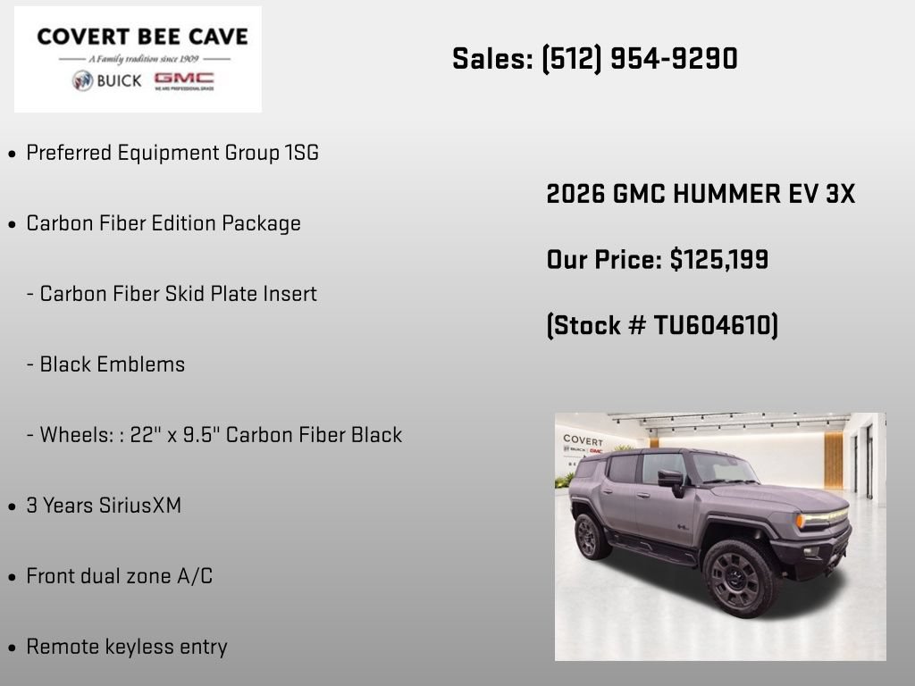 New 2026 GMC Hummer EV 3X w/ Carbon Fiber Edition Package AWD/4WD image 7