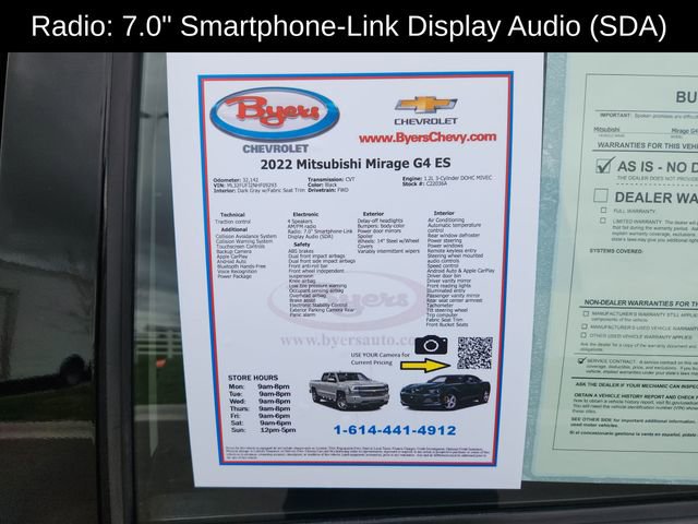 Used 2022 Mitsubishi Mirage G4 Black Edition FWD image 12