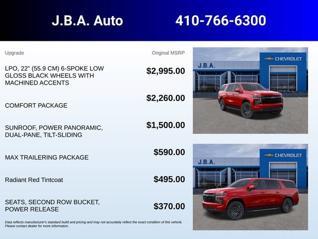 New 2026 Chevrolet Suburban RST w/ Comfort Package AWD/4WD image 5